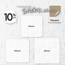 Load image into Gallery viewer, Matt Silver Sticker (Round-Edged Square) Water-Proof - Focus Print Pte Ltd
