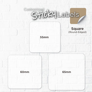 Transparent Sticker (Round-Edged Square) Water-Proof - Focus Print Pte Ltd
