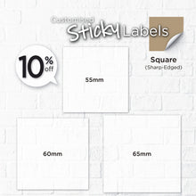 Load image into Gallery viewer, Matt Silver Sticker (Sharp-Edged Square) Water-Proof - Focus Print Pte Ltd
