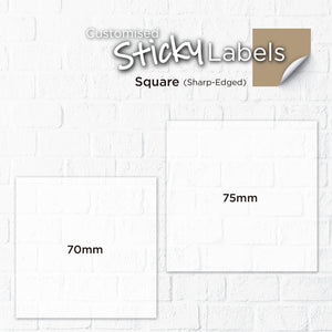 Transparent Sticker (Sharp-Edged Square) Water-Proof - Focus Print Pte Ltd