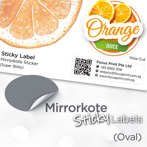 Mirrorkote (Oval) Paper Sticker - Focus Print Pte Ltd