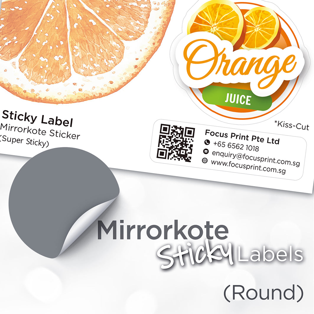 Mirrorkote (Round) Paper Sticker - Focus Print Pte Ltd