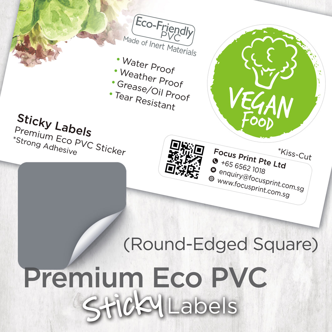 Premium Eco PVC Sticker (Round-Edged Square) - Focus Print Pte Ltd