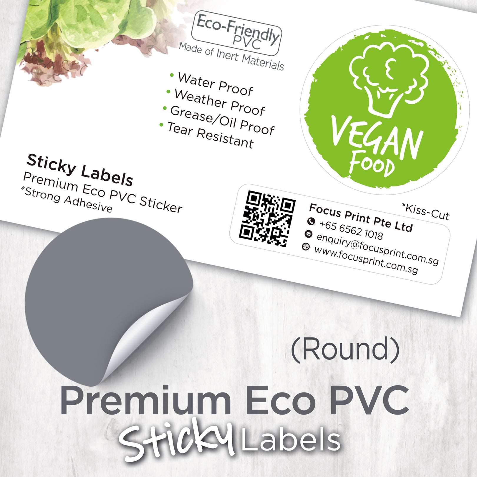 Premium Eco PVC Sticker (Round) - Focus Print Pte Ltd