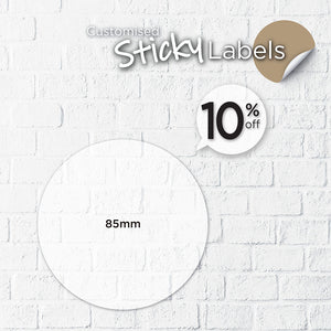 Matt Silver Sticker (Round) Water-Proof - Focus Print Pte Ltd